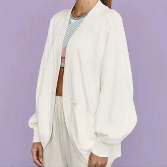 NWT Sweaty Betty Cora Longline French Terry Cardigan size 8 - Picture 3 of 11